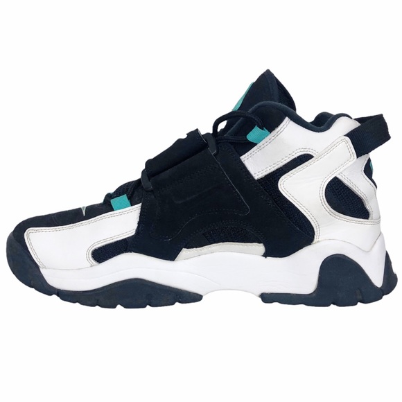 CABANA Nike Air Barrage Mid Top Black White Cabana Nubuck Leather Mesh Trainer - Picture 6 of 13